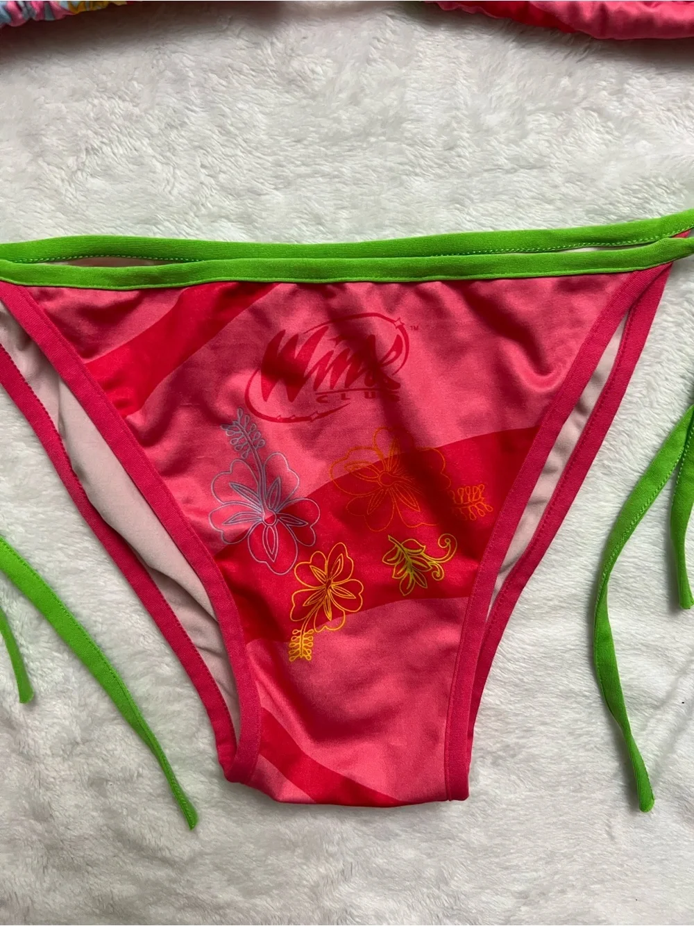 Winx Club Pink & Green Girls' Two-Piece Bikini